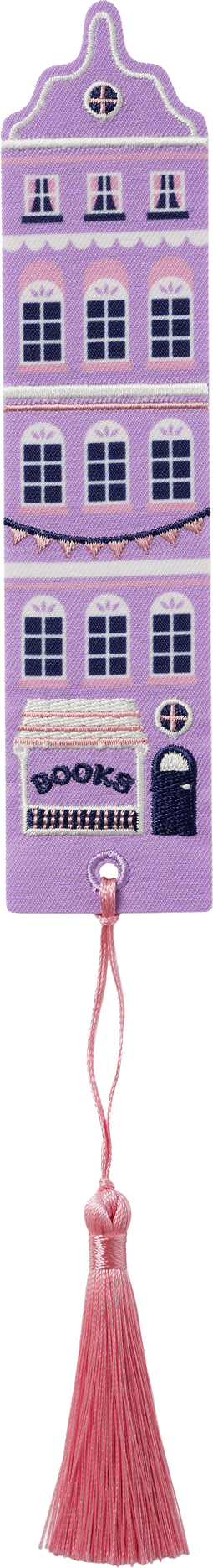 Produktbild von Buchverliebt Lesezeichen bestickt "Bookshop"