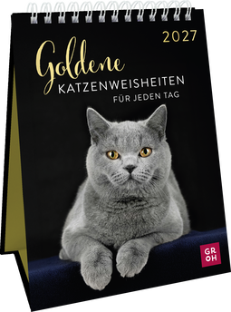 Produktbild von Wochenkalender 2027: Goldene Katzenweisheiten für jeden Tag