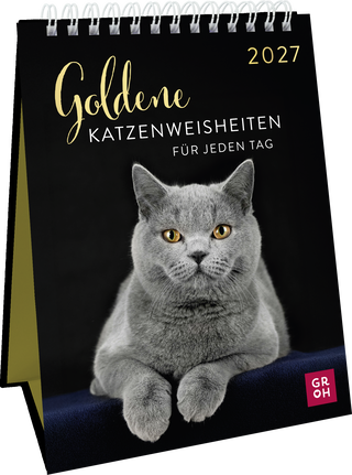Produktbild von Wochenkalender 2027: Goldene Katzenweisheiten für jeden Tag