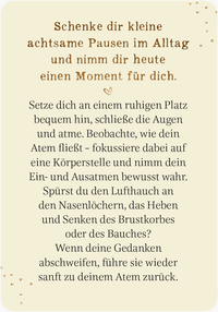 Zusatzmaterial PA 978 3 8485 0025 3 innen 06 von Der Moment ist dein Leben - Achtsamkeitskarten für zwischendurch
