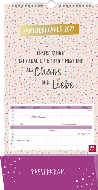 Produktbild von Familienplaner 2027: Unsere Familie ist genau die richtige Mischung aus Chaos und Liebe