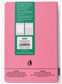 Zusatzmaterial 4036442015407 U4 von Taschenkalender A5 2027: Blütenmotiv, bestickt, rosa