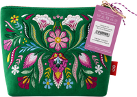 Zusatzmaterial 4036442015148 U4 von Fiesta del Sol Accessoirestasche bestickt, 18 x 24 cm, grün