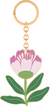 Produktbild von Bunte Blumengrüße Emaille-Schlüsselanhänger Blüte rosa