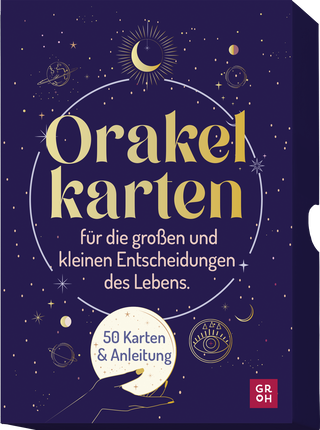 Produktbild von Orakelkarten für die großen und kleinen Entscheidungen des Lebens: Nutze die Entscheidungskraft des Universums. 50 Kärtchen mit Anleitung