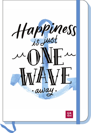 Produktbild von Notizbuch Happiness is just one wave away