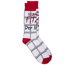 Buchcover von Sebastian Fitzek-Socken "Der Insasse" Größe 41-46