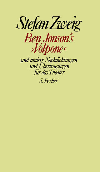 Buchcover von Ben Jonson's »Volpone« und andere Nachdichtungen und Übertragungen für das Theater