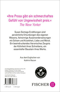 Zusatzmaterial 9783596708673 U4 von Wie wir jetzt leben: Erzählungen von Susan Sontag