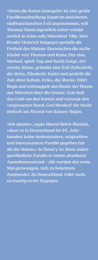 Zusatzmaterial KL 978 3 10 397192 7 vorne von Wenn die Sonne untergeht: Familie Mann in Sanary von Florian Illies