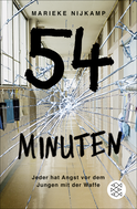 Buchcover von 54 Minuten: Jeder hat Angst vor dem Jungen mit der Waffe von Marieke Nijkamp