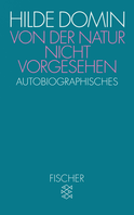Buchcover von Von der Natur nicht vorgesehen: Autobiographisches von Hilde Domin