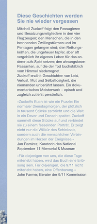 Zusatzmaterial KL 978 3 10 390011 8 vorne von 9/11: Der Tag, an dem die Welt stehen blieb von Mitchell Zuckoff