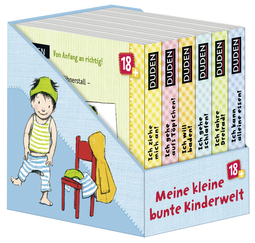 Buchcover von Duden 18+: Meine kleine bunte Kinderwelt (Würfel): 6 Mini-Bücher von Katharina Bußhoff