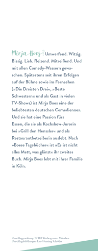 Zusatzmaterial KL 978 3 596 70653 2 hinten von Es ist nicht alles Mett, was glänzt: Meine kulinarische Reise durchs Leben von Mirja Boes