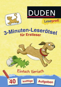Buchcover von Duden Leseprofi – 3-Minuten-Leserätsel für Erstleser: Einfach tierisch: 40 knifflige Aufgaben  von Susanna Moll