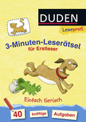 Buchcover von Duden Leseprofi – 3-Minuten-Leserätsel für Erstleser: Einfach tierisch: 40 knifflige Aufgaben von Susanna Moll