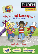 Buchcover von Duden Leseprofi – Mal- und Lernspaß für Erstleser. Endlich Schule!: 40 lustige Aufgaben von Frauke Nahrgang