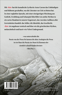 Zusatzmaterial 9783103972795 U4 von Rot: Zwei Romane in Versen von Anne Carson