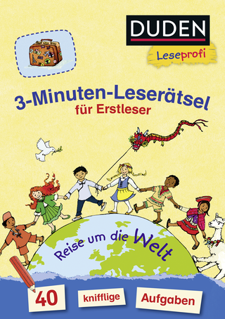 Buchcover von Duden Leseprofi – 3-Minuten-Leserätsel für Erstleser: Reise um die Welt: 40 knifflige Aufgaben