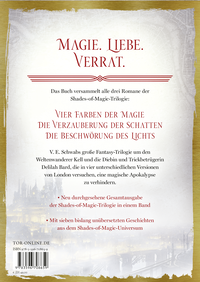 Zusatzmaterial 9783596708659 U4 von Shades of Magic: Die komplette Trilogie in einem Band, mit Farbschnitt und Bonusmaterial. von V. E. Schwab