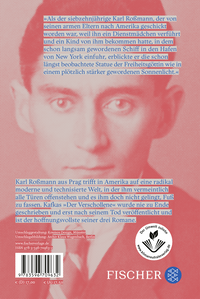 Zusatzmaterial 9783596709632 U4 von Der Verschollene: Roman von Franz Kafka