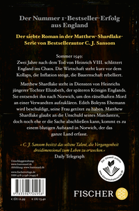 Zusatzmaterial 9783596704958 U4 von Die Gräber der Verdammten: Historischer Kriminalroman von C.J. Sansom