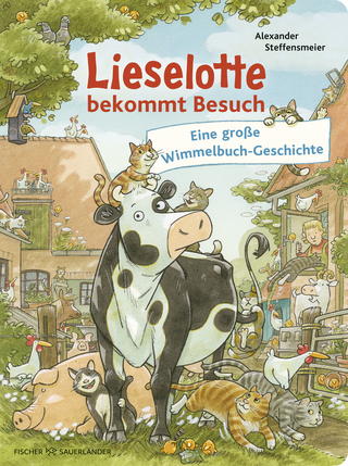 Buchcover von Lieselotte bekommt Besuch: Eine große Wimmelbuch-Geschichte 