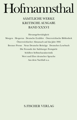 Buchcover von Herausgebertätigkeit von Hugo von Hofmannsthal