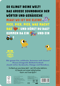 Zusatzmaterial 9783737373395 U4 von Hörst du ...? Mein supergroßes Soundbuch: 200 Wörter, 42 Geräusche! von Marion Billet