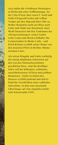 Zusatzmaterial KL 978 3 10 397073 9 vorne von Liebe in Zeiten des Hasses: Chronik eines Gefühls 1929–1939 von Florian Illies