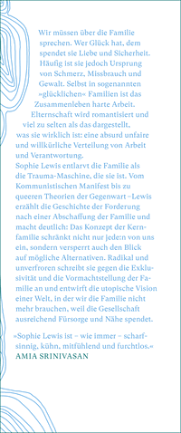 Zusatzmaterial KL 978 3 10 397504 8 Vorne von Die Familie abschaffen: Wie wir Care-Arbeit und Verwandtschaft neu erfinden  von Sophie Lewis
