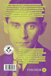 Zusatzmaterial 9783596709656 U4 von Scattered Anticipation and Other Parables von Franz Kafka