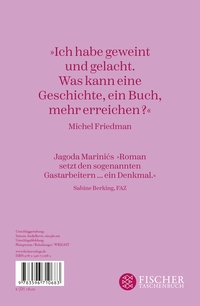 Zusatzmaterial 9783596710683 U4 von Restaurant Dalmatia: Roman von Jagoda Marinić