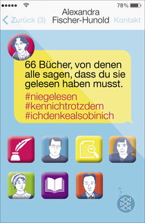 Buchcover von 66 Bücher, von denen alle sagen, dass du sie gelesen haben musst:  #Niegelesen #Kennichtrotzdem #Ichdenkealsobinich von Alexandra Fischer-Hunold
