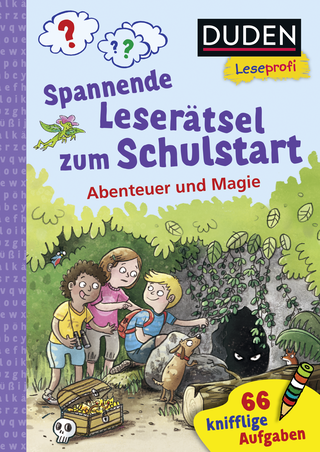 Buchcover von Duden Leseprofi – Spannende Leserätsel zum Schulstart: Abenteuer und Magie, 1. Klasse: 66 knifflige Aufgaben 