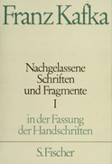 Buchcover von Nachgelassene Schriften und Fragmente I von Franz Kafka