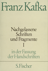 Buchcover von Nachgelassene Schriften und Fragmente I von Franz Kafka