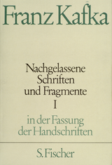 Buchcover von Nachgelassene Schriften und Fragmente I von Franz Kafka