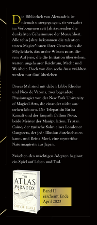 Zusatzmaterial KL 978 3 596 70763 8 vorne von The Atlas Six: Wissen ist tödlich von Olivie Blake