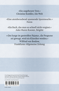 Zusatzmaterial 9783733507275 U4 von Der Junge im gestreiften Pyjama: Eine Fabel von John Boyne