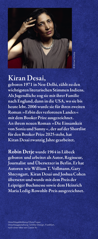 Zusatzmaterial KL 978 3 10 015338 8 hinten von Die Einsamkeit von Sonia und Sunny: Roman von Kiran Desai
