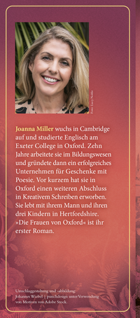 Zusatzmaterial KL 978 3 596 70971 7 hinten von Die Frauen von Oxford: Roman von Joanna Miller
