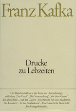 Buchcover von Drucke zu Lebzeiten von Franz Kafka