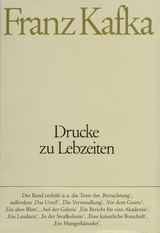Buchcover von Drucke zu Lebzeiten von Franz Kafka
