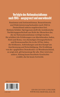 Zusatzmaterial 9783103976649 U4 von Unerwünscht: Die westdeutsche Demokratie und die Verfolgten des NS-Regimes von Stefanie Schüler-Springorum