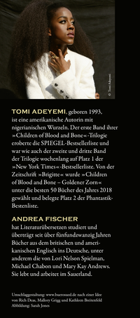 Zusatzmaterial KL 978 3 596 71217 5 hinten von Children of Virtue and Vengeance: Flammende Schatten von Tomi Adeyemi