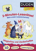 Buchcover von Duden Leseprofi – 2-Minuten-Leserätsel: Mein erster Lesewortschatz. Magisches und Zauberhaftes.: 40 allererste Leseaufgaben  von Ulrike Holzwarth-Raether, Ute Müller-Wolfangel