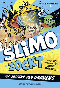 Buchcover von SLIMO ZOCKT: Der Gestank des Grauens: Über 40 interaktive Comic-Rätsel! von Candice Whatmore