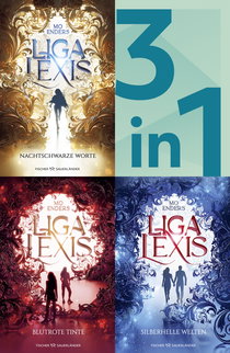 Buchcover von Bookford Manor Trilogie Band 1-3 in einem Bundle: Liga Lexis Nachtschwarze Worte / Blutrote Tinte / Silberhelle Welten von Mo Enders